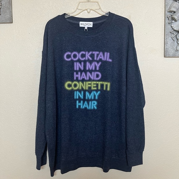 Wildfox Cocktail Confetti Oversized Roadtrip Jumper Tunic - Picture 7 of 10